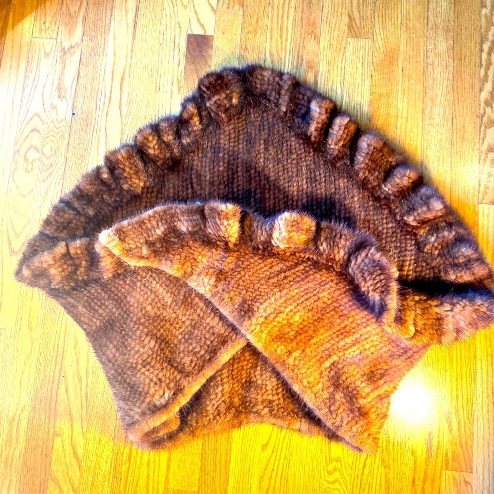 Real Mink Fur Knitted Wrap/ Shawl | Wow Absolutely Stunning! 🤩​